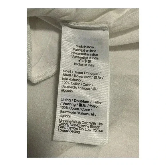 NEW Madewell Women’s XL Eyelet White V-Neck Mini Shirtdress NWT Soldout Online!‎ - Picture 9 of 9